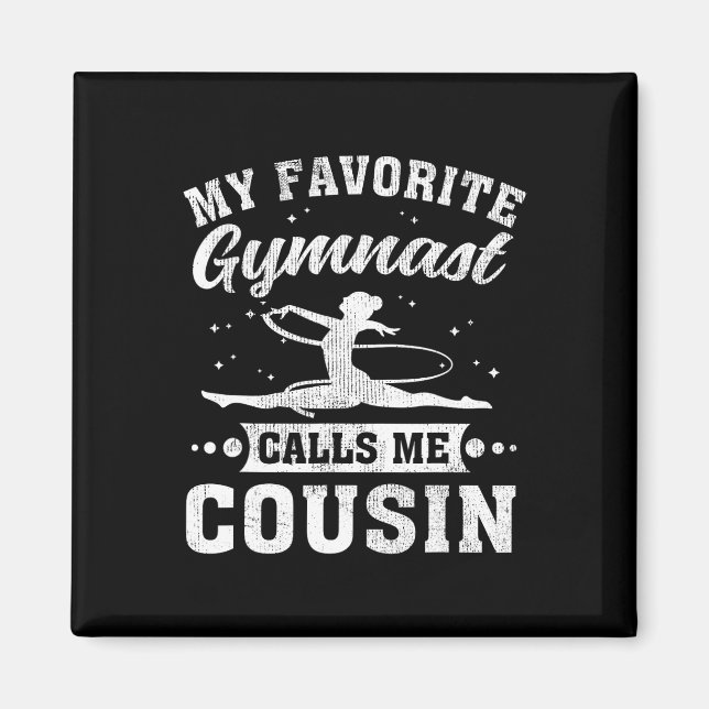 Aimant Ma gymnaste préférée m'appelle cousine Cheerleadin (Devant)