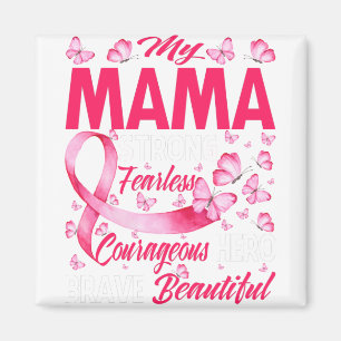 Aimant Ma maman rose Ruban Guerrier Cancer du sein