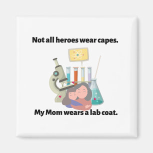 Aimant Ma mère porte une blouse de laboratoire