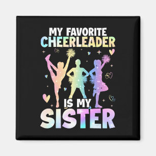 Aimant Ma Pom-Pom Girl Préférée Est Ma Soeur Cheer Cheerl