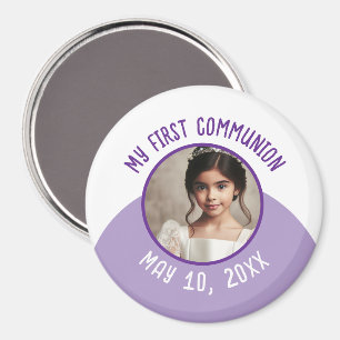 Aimant Ma première communion Photo personnalisée et date