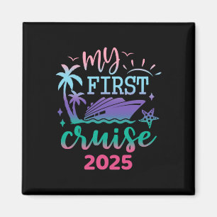 Aimant Ma première croisière 2025 Famille Voyage de batea