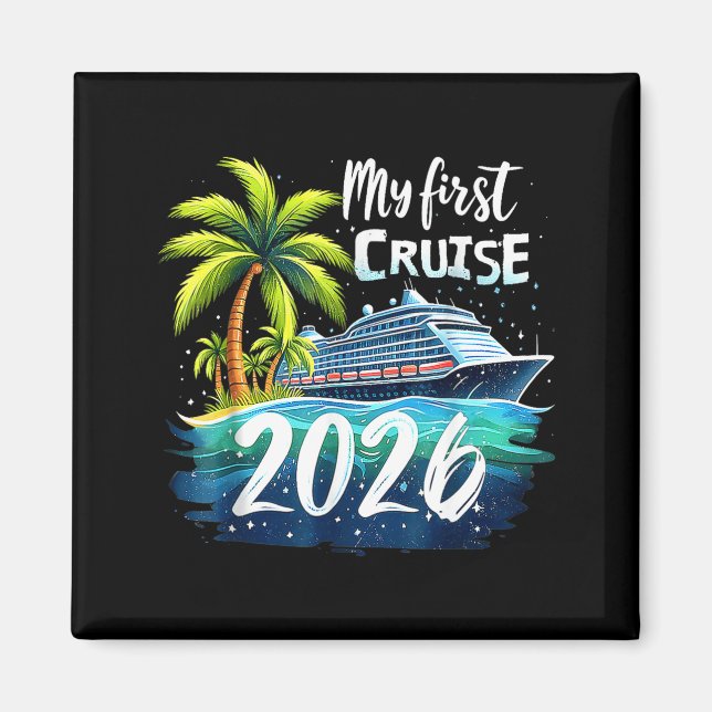 Aimant Ma première croisière 2026 Drôle de première fois  (Devant)