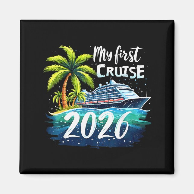 Aimant Ma première croisière 2026 Drôle de première fois  (Devant)