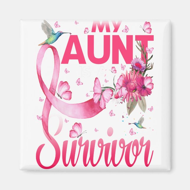 Aimant Ma Tante Est Une Survivante Hummingbird Cancer Du  (Devant)