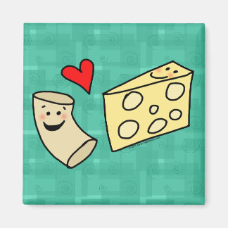 Aimant Mac aime Fromage, Funny Cute Macaroni + Fromage
