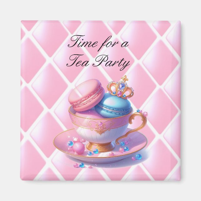 Aimant Macarons pour le thé de princesse (Devant)