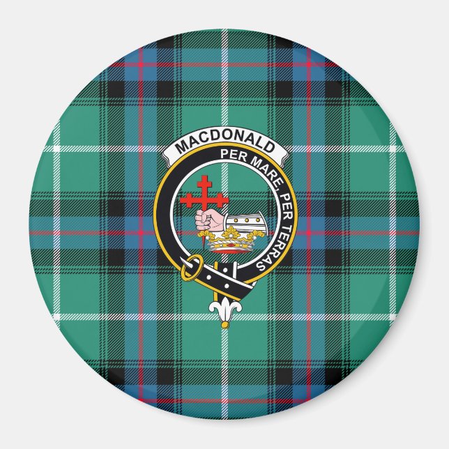 Aimant MacDonald Clan Badge et Targan  (Devant)