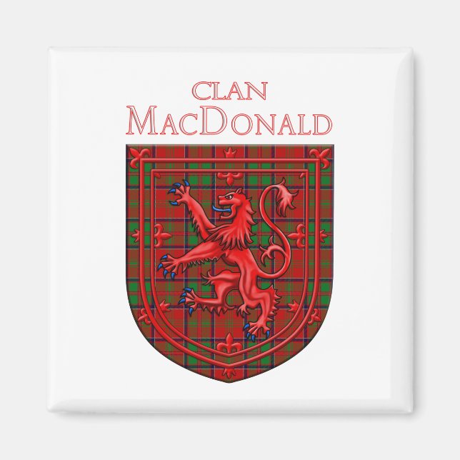 Aimant MacDonald de Glencoe Tartan Scottish Plaid (Devant)