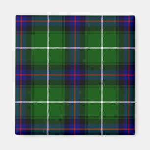Aimant MacDonald tartan bleu vert plaid