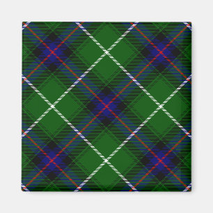 Aimant MacDonald tartan bleu vert plaid