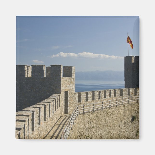 Aimant MACÉDOINE, Ohrid. Château de Car Samoil - Château  (Devant)