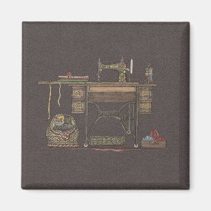 Aimant Machine à coudre et chatons de pédale