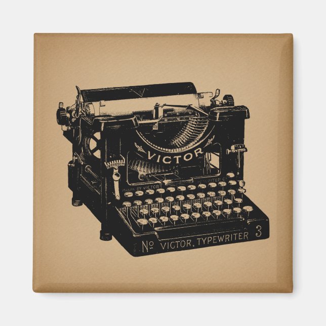 Aimant Machine à écrire d'époque (Devant)