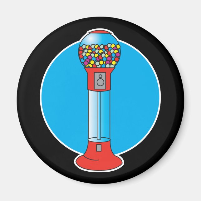 Aimant machine de gumball rétro (Devant)