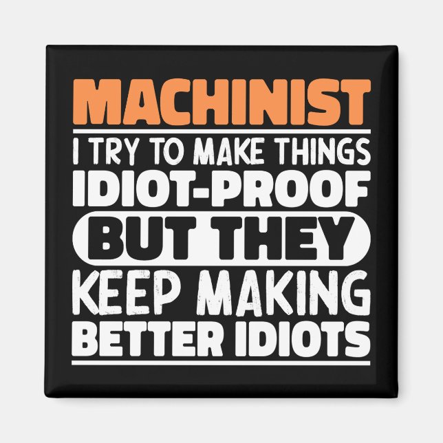 Aimant Machiniste J'Essaie De Faire Des Choses Drôle (Devant)