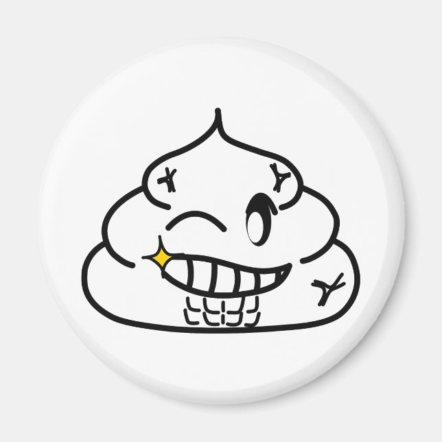 Aimant Macho Poop - Brootsch le PooPoo (Devant)