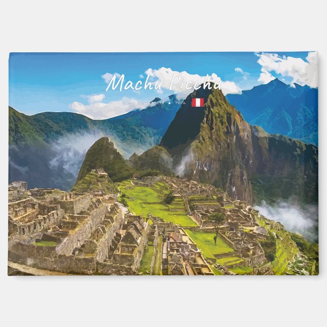 Aimant Machu Picchu, Pérou - Ruines de la citadelle inca (Recto)