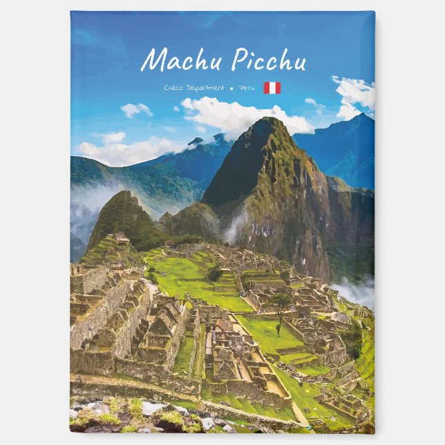 Aimant Machu Picchu, Pérou - Ruines de la Citadelle Inca  (Recto)