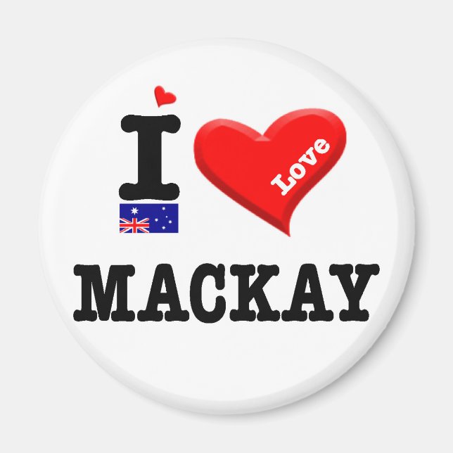 Aimant MACKAY - I Love (Devant)