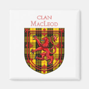 Aimant MacLeod Tartan Scottish Plaid Lion Rampant