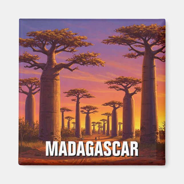 Aimant Madagascar Avenue of the Baobabs Travel (Devant)