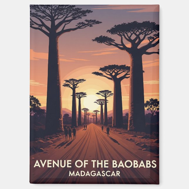 Aimant Madagascar Avenue of the Baobabs Travel (Recto)