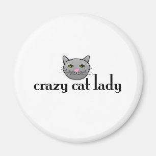 Aimant Madame folle de chat
