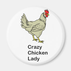Aimant Madame folle de poulet