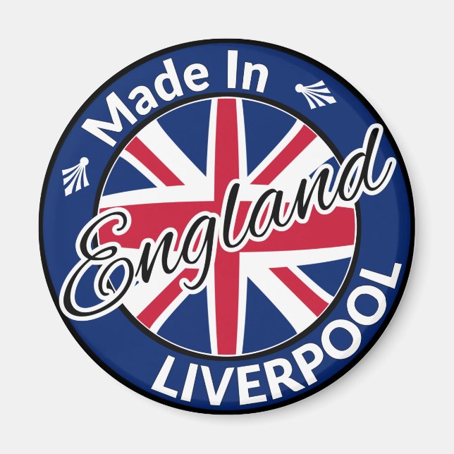 Aimant Made in Liverpool England Union Jack Flag (Devant)