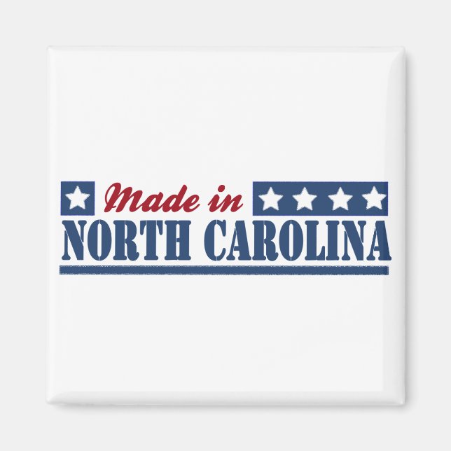 Aimant "Made In North Carolina" "North Carolina state" "N (Devant)
