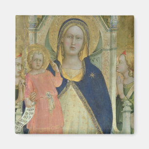 Aimant Madonna and Child enthroned with Saints, détail