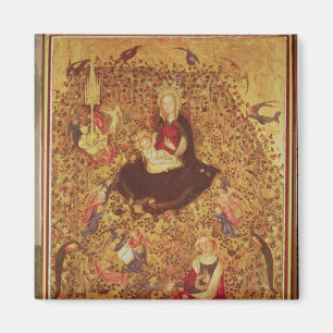 Aimant Madonna avec un rosier