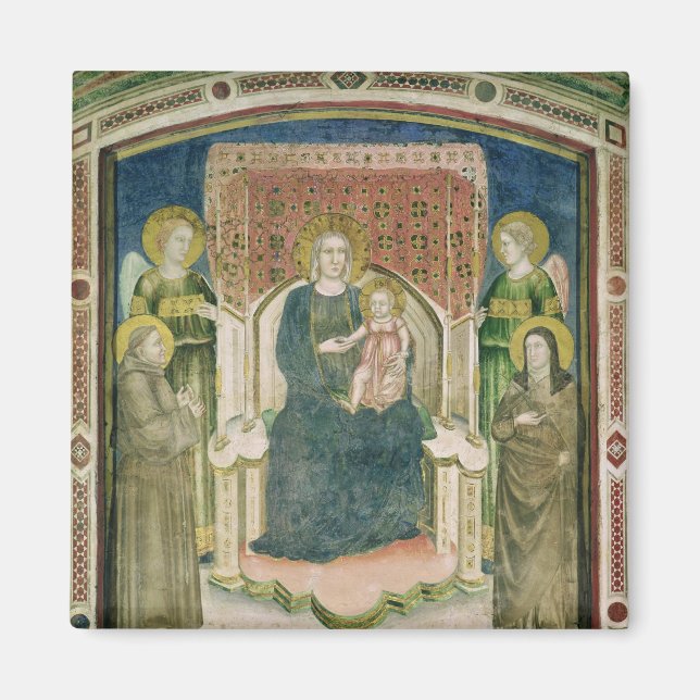 Aimant Madonna Enthronée de saint François d'Assise (Devant)