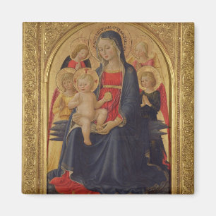 Aimant Madonna et enfant avec les anges, c.1467 (huile