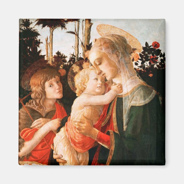 Aimant Madonna et Enfant avec Saint Jean le Baptiste (Devant)