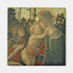Aimant Madonna et enfant avec St John le baptiste (huile