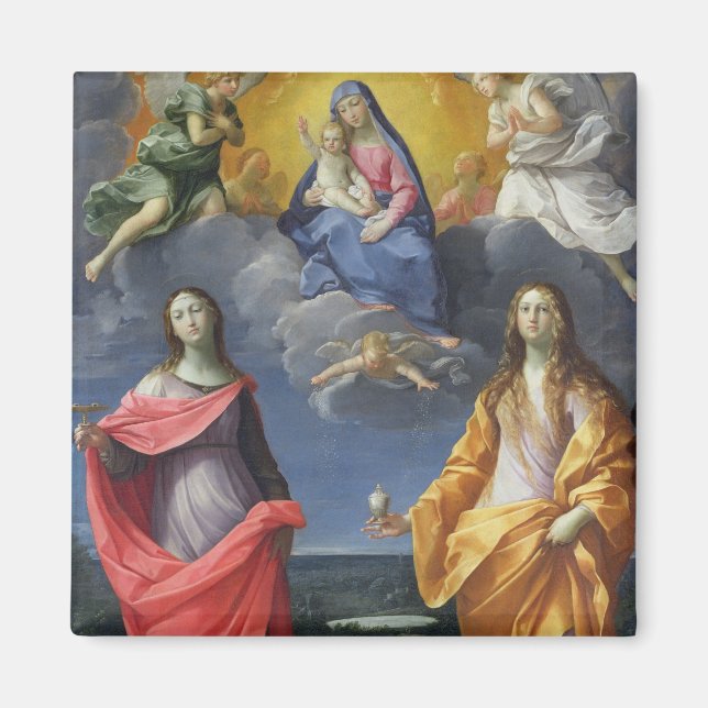 Aimant Madonna et Enfant avec St Lucy et Mary Magdalene (Devant)