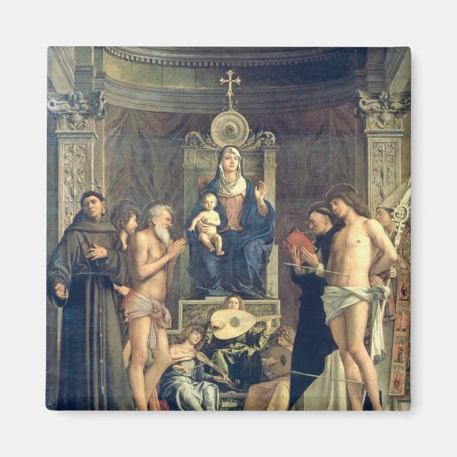 Aimant Madonna et Enfant Enthroné entre SS. Francis, J (Devant)