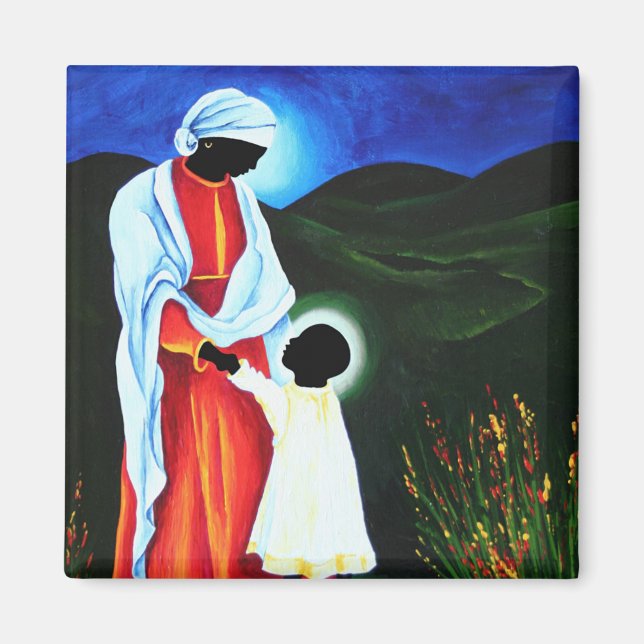 Aimant Madonna et enfant - Premières étapes 2008 (Devant)