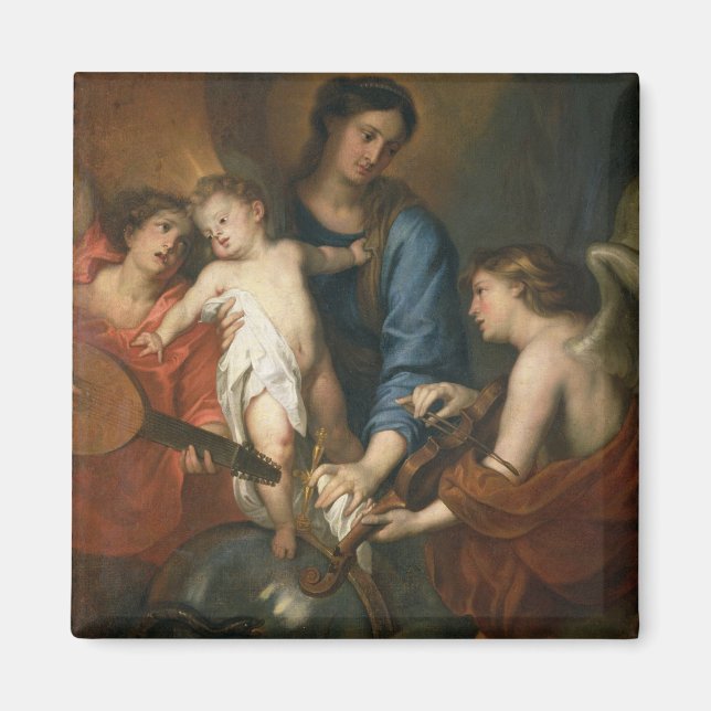 Aimant Madonna et l'enfant aux anges (Devant)