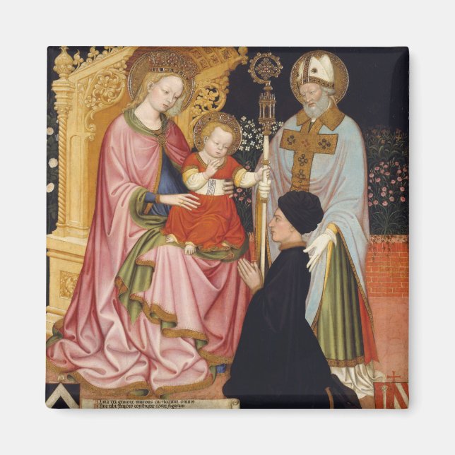 Aimant Madonna et l'enfant avec le donateur (Devant)