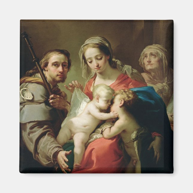 Aimant Madonna et l'enfant avec les saints Jean, Anna et  (Devant)
