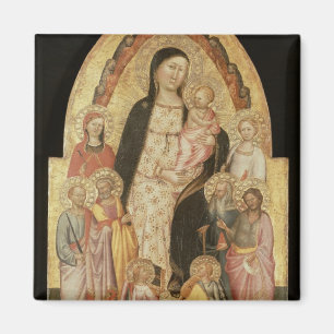 Aimant Madonna et l'enfant intronisé