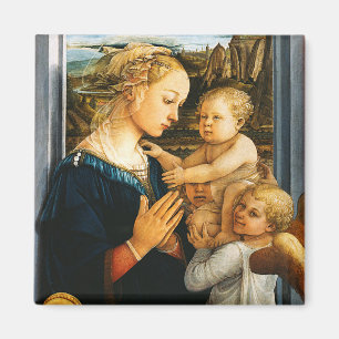 Aimant Madonna with child and two Angels, Filippo Lippi