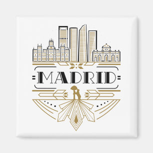 Aimant Madrid Espagne Art Déco Souvenir Esthétique