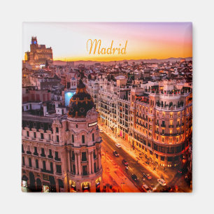 Aimant Madrid Espagne Capitol City Skyline