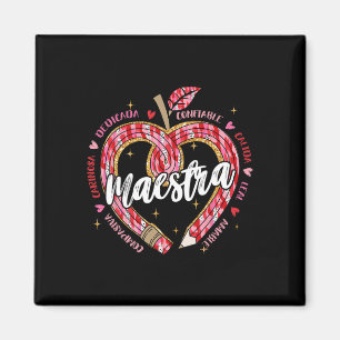 Aimant Maestra crayon enseignante espagnol bilingue Saint