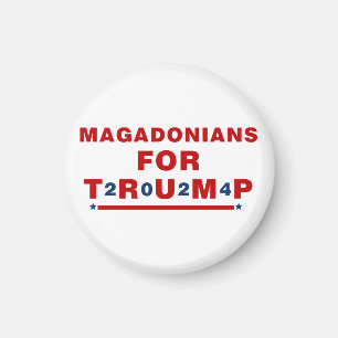 Aimant Magadoniens pour Trump 2024 Red Blue Star