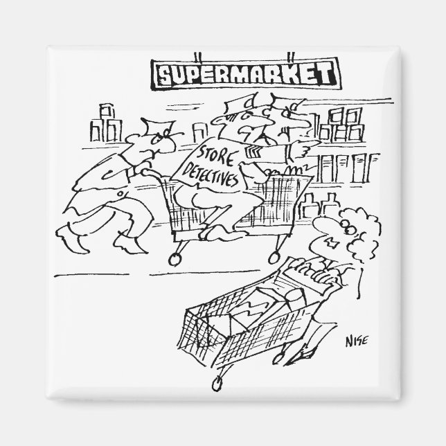 Aimant Magasin de détectives dans un supermarché (Devant)